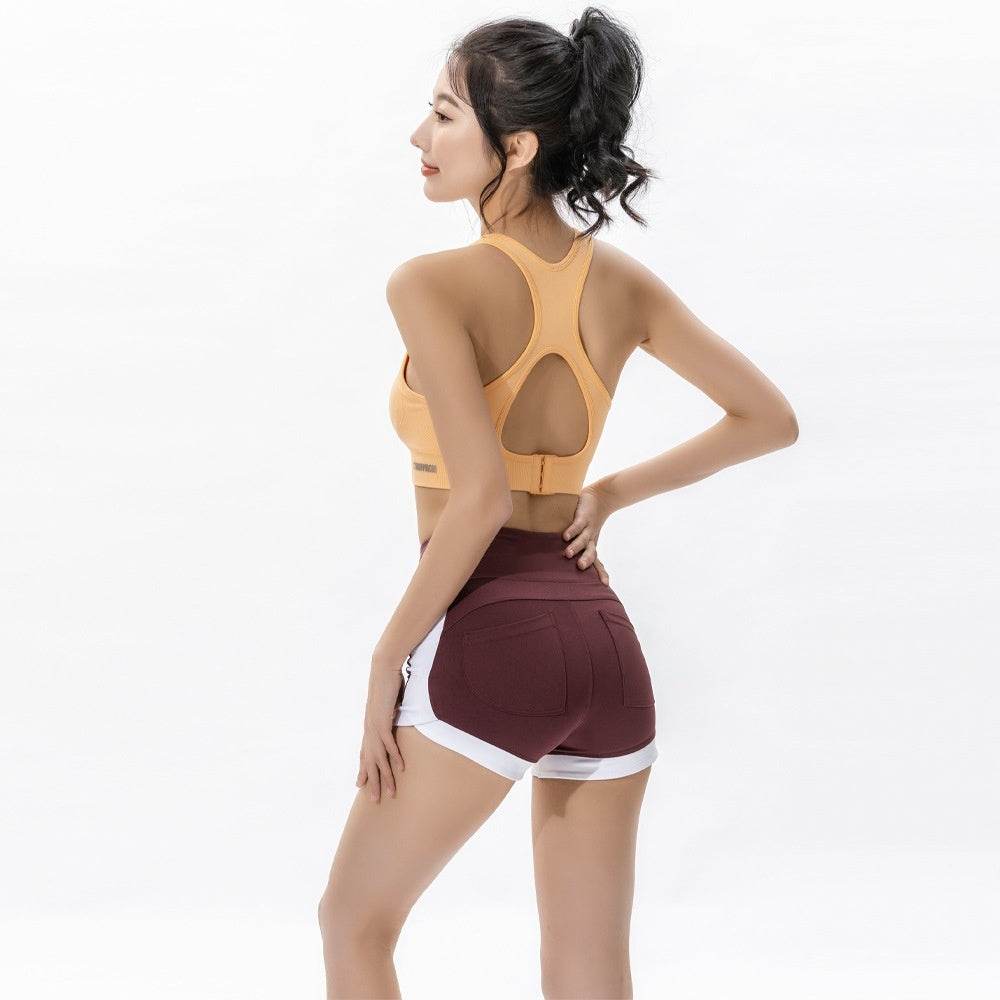Sports And Fitness High Waisted Hip Lifting Quick Drying Shorts - MYLUXURY LANE ENTERPRISE