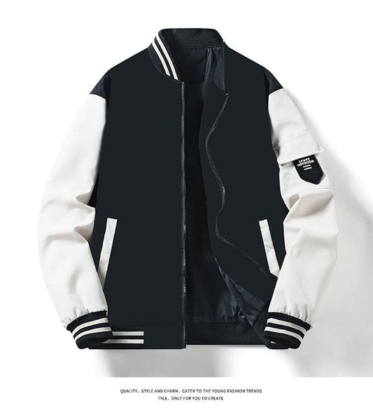 Jacket Men's Jacket Casual Stand Collar Trendy Brand Fashion Baseball Uniform Men's Youth Jacket Hollow Out - MYLUXURY LANE ENTERPRISE