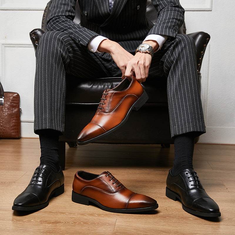 New Height Increasing Insole Business Formal Wear Soft Bottom Oxford Shoes - MYLUXURY LANE ENTERPRISE