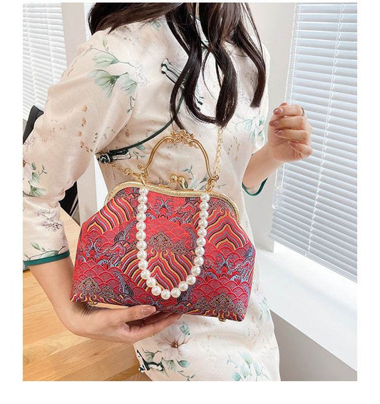 Women's Large-capacity Lace Clip Shoulder Handbag - MYLUXURY LANE ENTERPRISE
