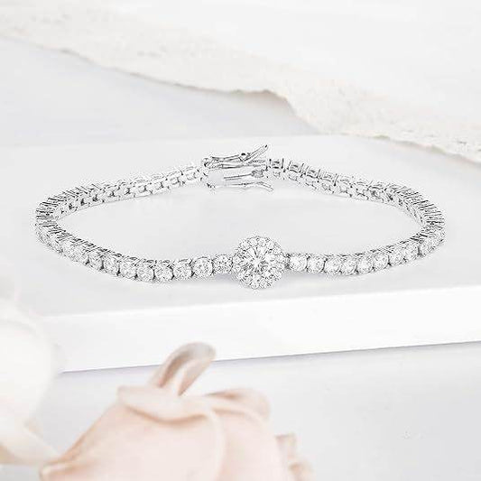 Classic 18K Gold Electroplated Zircon High-grade Tennis Bracelet Full Diamond European And American Hip Hop Style Personality - MYLUXURY LANE ENTERPRISE