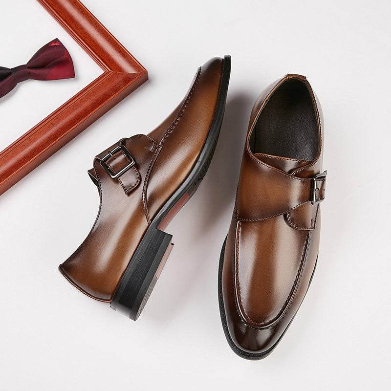 British Style Buckle Business Leather Shoes Men - MYLUXURY LANE ENTERPRISE
