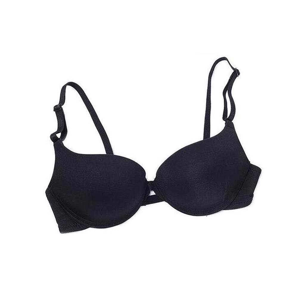Breathable Front Closure Bra Women's One-strap Solid Color Beauty Back Bra Glossy Small Chest Seamless Underwear - MYLUXURY LANE ENTERPRISE