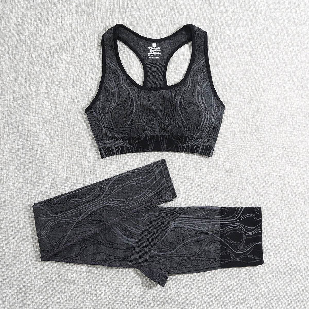 Women's High Waist Fitness Yoga Bra Shorts Set - MYLUXURY LANE ENTERPRISE