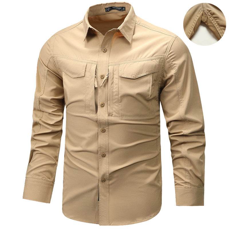 Men's Workwear Long Sleeve Shirt Outdoor Casual Thin Sports Jacket - MYLUXURY LANE ENTERPRISE
