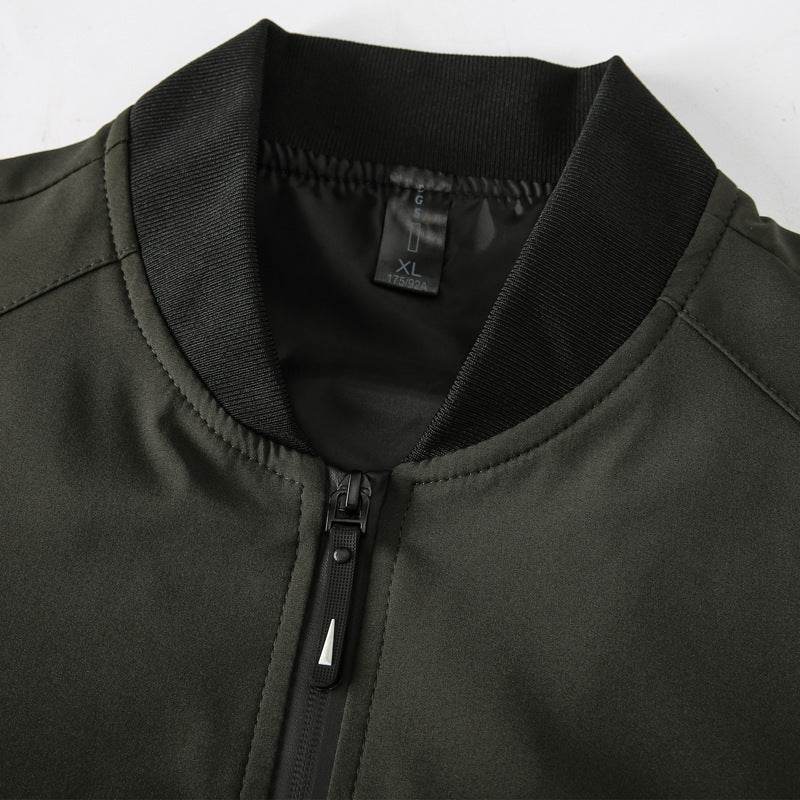 Casual Fashion Slim Men's Solid Color Stand Collar Coat - MYLUXURY LANE ENTERPRISE