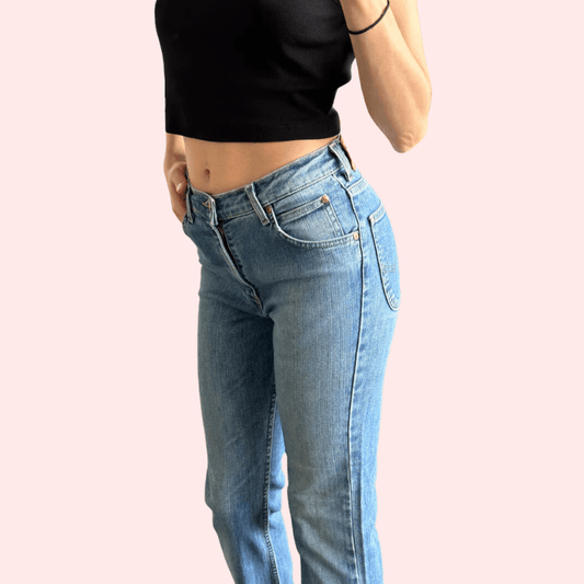 Women's Light Blue High Waist Denim Jeans - MYLUXURY LANE ENTERPRISE