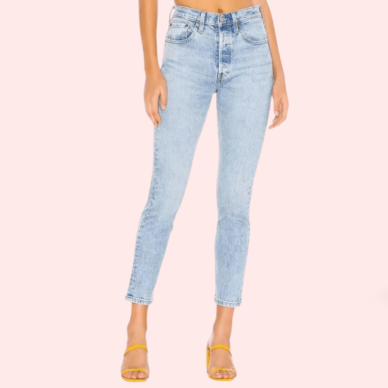 Chic Blue High Rise Skinny Jeans with Low Stretch - MYLUXURY LANE ENTERPRISE