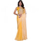 Generic Women's Tissue Pure Silk Embellished Bollywood Saree With Unstitched Blouse 5.5Mtr (Yellow) - MYLUXURY LANE ENTERPRISE