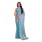 Generic Women's Jimmy choo Embellished Bollywood Saree With Unstitched Blouse 5.5Mtr (Light Blue) - MYLUXURY LANE ENTERPRISE