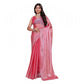 Generic Women's Jimmy choo Embellished Bollywood Saree With Unstitched Blouse 5.5Mtr (Pink) - MYLUXURY LANE ENTERPRISE