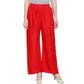 Generic Women's Casual Rayon Solid Ankle Length Palazzo (Red, Free Size) - MYLUXURY LANE ENTERPRISE