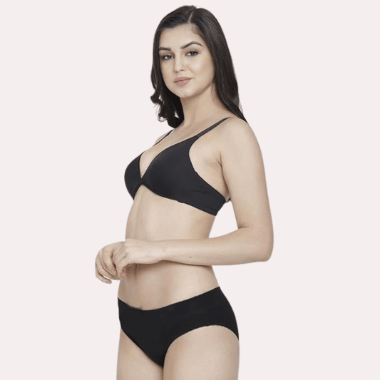 Non-Padded Plunge Bra Panty Set - MYLUXURY LANE ENTERPRISE