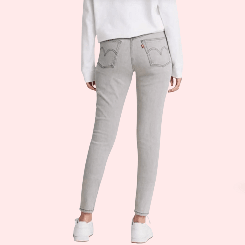 High Rise Skinny Jeans in Gray with Low Stretch - MYLUXURY LANE ENTERPRISE