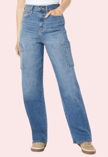 Women's Heritage Utility Loose Fit High Rise Jeans - MYLUXURY LANE ENTERPRISE