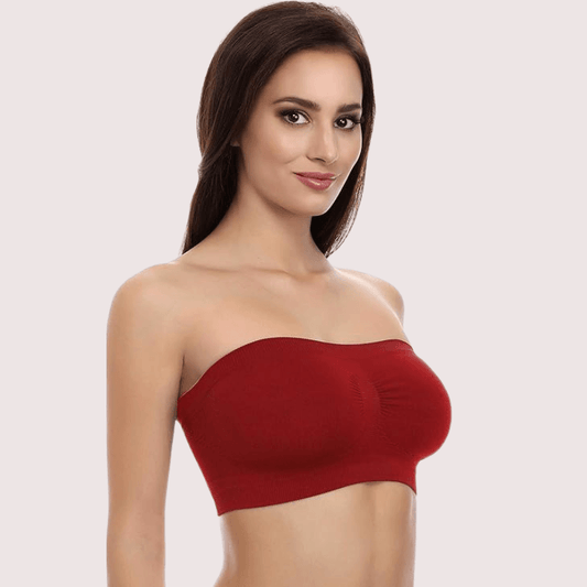 Maroon Magic Tube Bandeau Bra for Women - MYLUXURY LANE ENTERPRISE