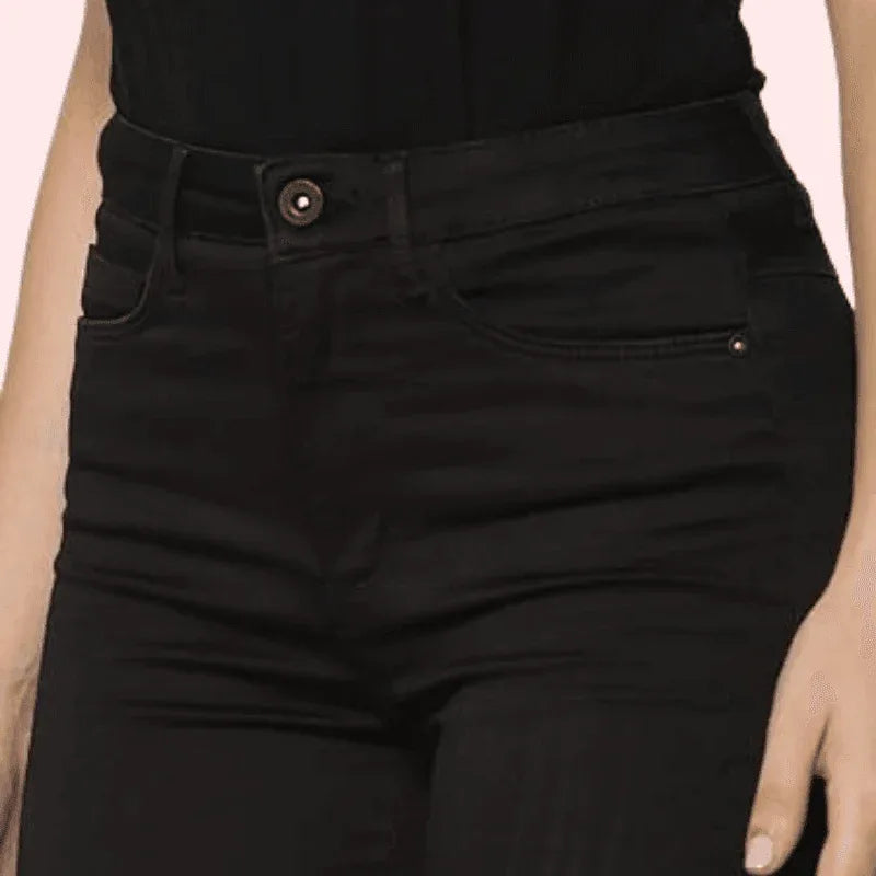 Women's Classic High Waist Royal Black Skinny Jeans - MYLUXURY LANE ENTERPRISE