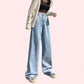 Women's Stylish High Waist Wide Leg Straight Jeans - MYLUXURY LANE ENTERPRISE