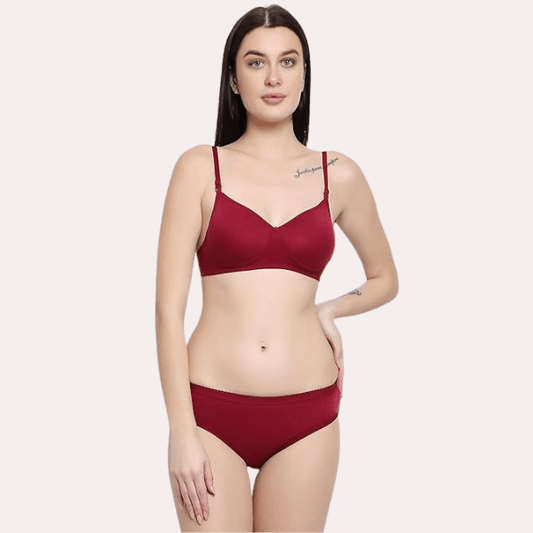 Lightly Padded Bra & Soft Cotton Panty Set - MYLUXURY LANE ENTERPRISE