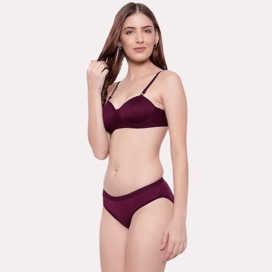 Padded Non-Wired Push-Up Bra Panty Set - MYLUXURY LANE ENTERPRISE