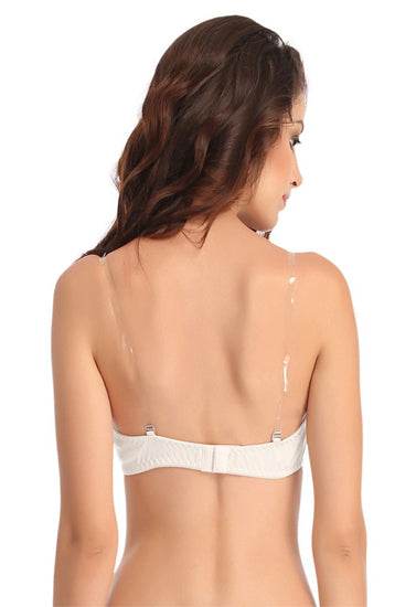 Classic White Transparent Strap Bra - MYLUXURY LANE ENTERPRISE