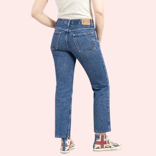 Women's 90s Blue Denim Straight Leg Jeans - MYLUXURY LANE ENTERPRISE