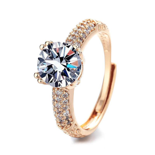 2 Karat High Carbon Stone Popular Ring Women's Simple - MYLUXURY LANE ENTERPRISE