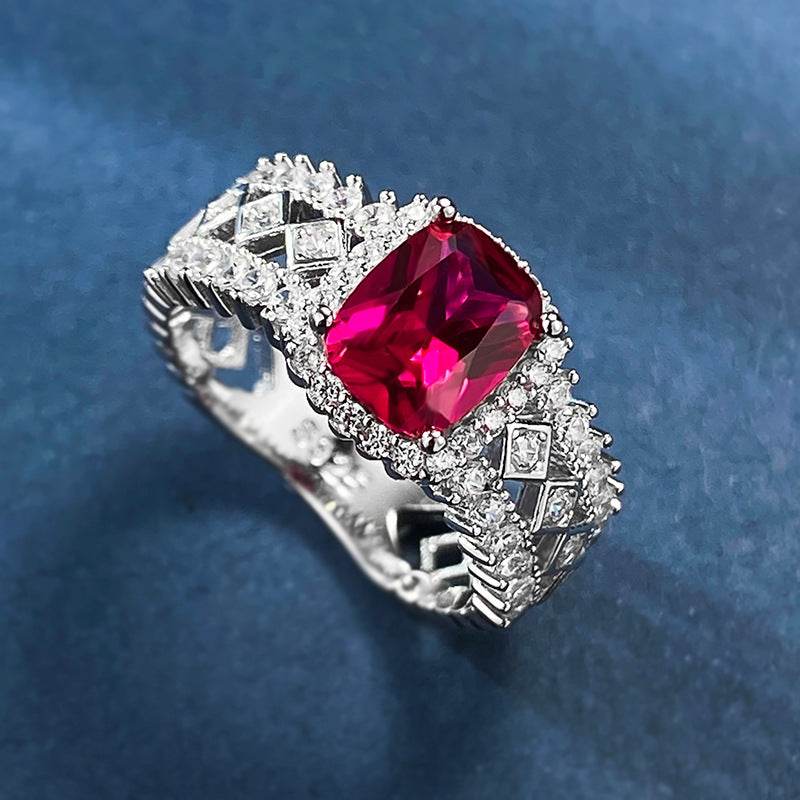925 Silver Ring Inlaid Gem - MYLUXURY LANE ENTERPRISE