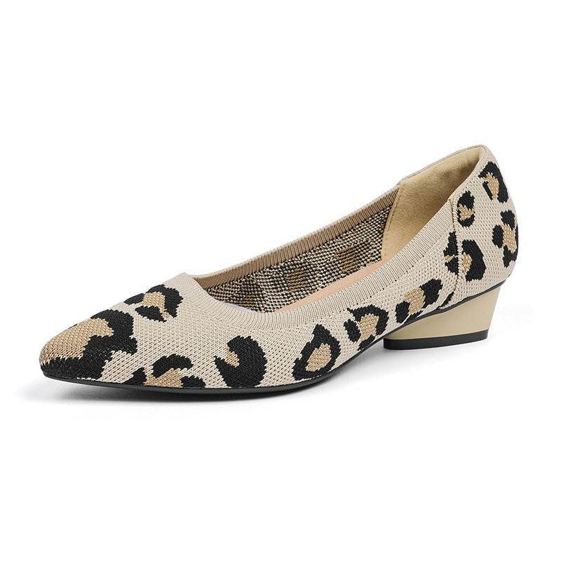 Solid Color Dark Flower Design Niche Mom Shoes - MYLUXURY LANE ENTERPRISE