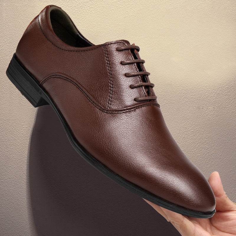 Men's Pointed Business Casual Leather Shoes - MYLUXURY LANE ENTERPRISE