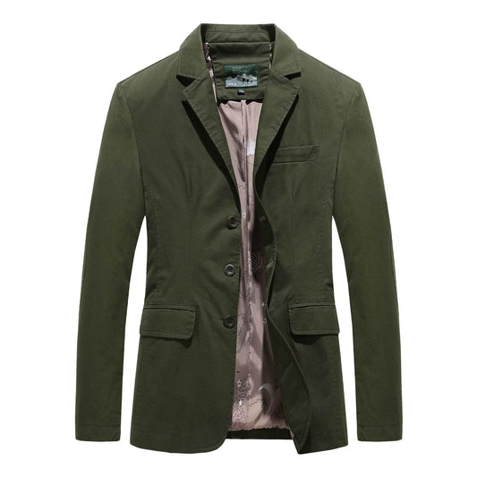 New Men's Cotton Leisure Suit Plus Size Coat Loose - MYLUXURY LANE ENTERPRISE