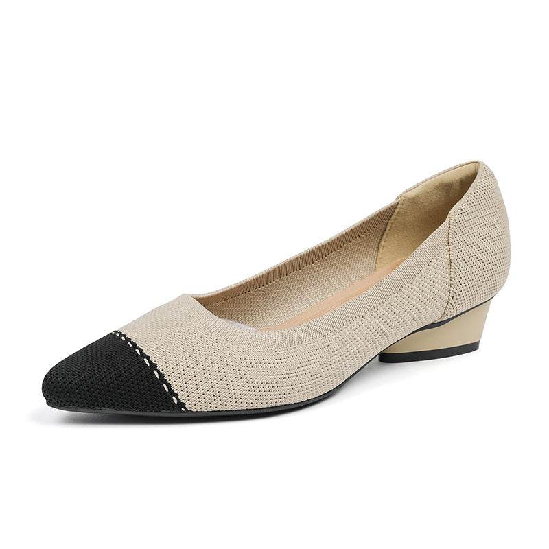 Solid Color Dark Flower Design Niche Mom Shoes - MYLUXURY LANE ENTERPRISE