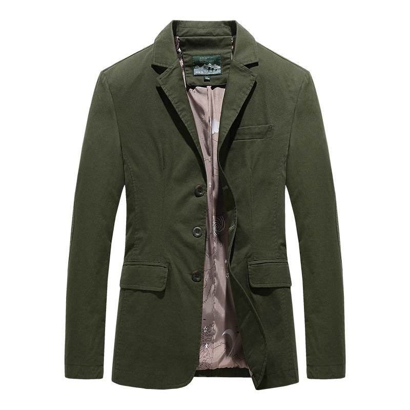 New Men's Cotton Leisure Suit Plus Size Coat Loose - MYLUXURY LANE ENTERPRISE