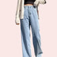 Women's Stylish High Waist Wide Leg Straight Jeans - MYLUXURY LANE ENTERPRISE