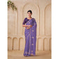 Generic Women's Digital Printed  Georgette Saree With Unstitched Blouse (Lavendar, 5-6 Mtrs) - MYLUXURY LANE ENTERPRISE