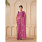 Generic Women's Digital Printed  Georgette Saree With Unstitched Blouse (Pink, 5-6 Mtrs) - MYLUXURY LANE ENTERPRISE