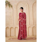 Generic Women's Digital Printed  Georgette Saree With Unstitched Blouse (Red, 5-6 Mtrs) - MYLUXURY LANE ENTERPRISE