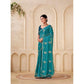 Generic Women's Digital Printed  Georgette Saree With Unstitched Blouse (Sky, 5-6 Mtrs) - MYLUXURY LANE ENTERPRISE