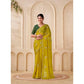 Generic Women's Digital Printed  Georgette Saree With Unstitched Blouse (Yellow, 5-6 Mtrs) - MYLUXURY LANE ENTERPRISE