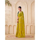 Generic Women's Digital Printed  Georgette Saree With Unstitched Blouse (Yellow, 5-6 Mtrs) - MYLUXURY LANE ENTERPRISE