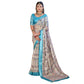 Generic Women's Printed Cotton Linen Saree withPrinted Saree With Unstitched Blouse (Rust , 5-6Mtrs) - MYLUXURY LANE ENTERPRISE