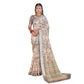 Generic Women's Printed Cotton Linen Saree withPrinted Saree With Unstitched Blouse (Beige, 5-6Mtrs) - MYLUXURY LANE ENTERPRISE
