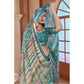 Generic Women's Printed Cotton Linen Saree withPrinted Saree With Unstitched Blouse (Mint Green, 5-6Mtrs) - MYLUXURY LANE ENTERPRISE