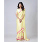 Generic Women's Soft Crepe Silk Printed Ready To Wear Saree With Unstitched Blouse 5.5Mtr (Light Yellow) - MYLUXURY LANE ENTERPRISE