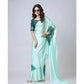 Generic Women's Soft Crepe Silk Printed Ready To Wear Saree With Unstitched Blouse 5.5Mtr (Green) - MYLUXURY LANE ENTERPRISE
