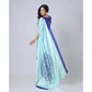 Generic Women's Soft Crepe Silk Printed Ready To Wear Saree With Unstitched Blouse 5.5Mtr (Turquoise) - MYLUXURY LANE ENTERPRISE