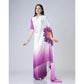 Generic Women's Soft Crepe Silk Printed Ready To Wear Saree With Unstitched Blouse 5.5Mtr (Purple) - MYLUXURY LANE ENTERPRISE