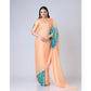 Generic Women's Soft Crepe Silk Printed Ready To Wear Saree With Unstitched Blouse 5.5Mtr (Orange) - MYLUXURY LANE ENTERPRISE