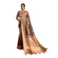 Generic Women's Silk Printed Saree With Unstitched Blouse 5.5Mtr (Brown) - MYLUXURY LANE ENTERPRISE