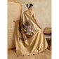Generic Women's Silk Printed Saree With Unstitched Blouse 5.5Mtr (Gold) - MYLUXURY LANE ENTERPRISE